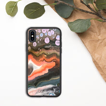 Load image into Gallery viewer, Geode Painting Biodegradable iPhone Case, Original Art by Melodia, Geological, Boho, Modern Art, Fine Ar Oil Painting Case
