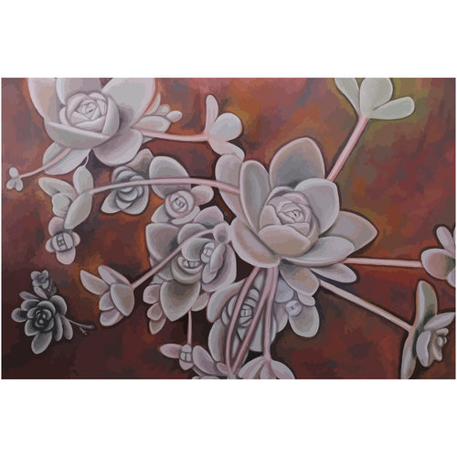 Giclee Art Print, “Echeveria I’ Original Oil Painting By Melodia, Botanical, Succulent, Cactus, Desert Fine Art, Wall Art