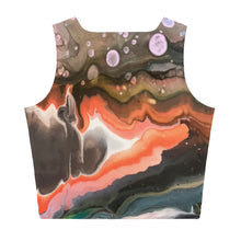 Load image into Gallery viewer, Geode Painting Crop Top, Original Art, Sublimation All-over Printed, Fine Art, Painting by Melodia, Boho, Geological, Modern, Bohemian Tank
