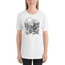 Load image into Gallery viewer, Desert Wanderlust Short-Sleeve Unisex T-Shirt, Art Sublimation Gift, Travel, Nature Lover Tee, Cactus, Plant Lover, Gift, Soft Tee
