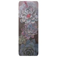 Load image into Gallery viewer, Echeveria Succulent Yoga Mat, Original Oil Painting By Melodia, Sublimation Printed On Premium Yoga Mat
