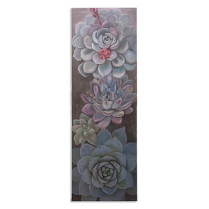 Echeveria II Oil Painting Reproduction, Traditional Stretched Canvas, Original Art By Melodia, Succulent, Cactus, Boho Scandi Botanical Art