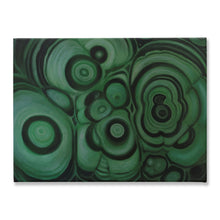 Load image into Gallery viewer, Malachite Painting Reproduced On Traditional Stretched Canvas, Original Art By Melodia, Earthy, Geo, Art, Gem, Boho, Malachite Stone Art
