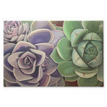 Load image into Gallery viewer, Echeveria Succulent Arrangement, Original Oil Painting By Melodia, Printed On Traditional Stretched Canvas, Living Room Wall Art, Botanical
