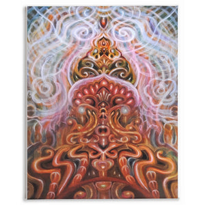 Energy Temple Oil Painting By Melodia Reproduced On Traditional Stretched Canvas, Original Art, Wall Art, Meditation, Spiritual, Energy Art