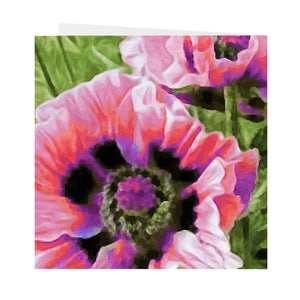 Pink Poppies Stationary Set Of Blank Folded Cards, Original Oil Painting Printed On A Set Of 10 Or 25 Cards, Floral, Botanical, Thank You