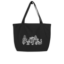 Load image into Gallery viewer, Mushrooms, Large Organic Tote Bag, Nature Lover, Botanical, Outdoors, Plant Lover, Original Art by Melodia
