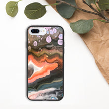 Load image into Gallery viewer, Geode Painting Biodegradable iPhone Case, Original Art by Melodia, Geological, Boho, Modern Art, Fine Ar Oil Painting Case
