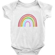 Load image into Gallery viewer, Watercolor Rainbow Onesies, Newborn-24 Months, Art By Melodia, Organic, Boho, Baby Shower Gift, Bohemian, Eclectic, Cute Eco Baby Clothes
