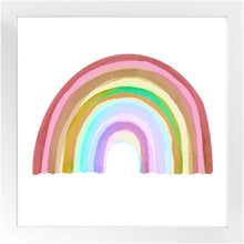 Load image into Gallery viewer, Watercolor Rainbow, Framed Print, White Or Black Frame, Original Art By Melodia, Nursery Art, Baby Shower Gift, Newborn, New Mom,Organic Art

