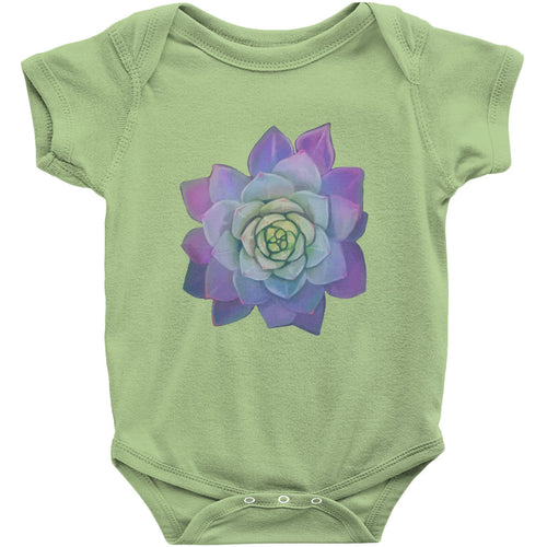 Echeveria Succulent Onesie, 0-24 Months, Original Art By Melodia, Plant Lover, Baby Shower Gift, Nature, Cactus, Desert, Boho Onesie