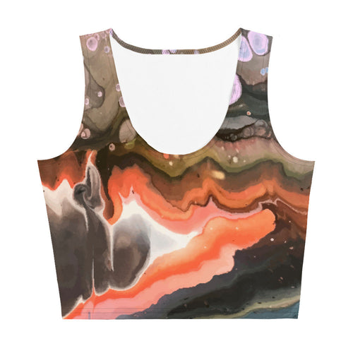 Geode Painting Crop Top, Original Art, Sublimation All-over Printed, Fine Art, Painting by Melodia, Boho, Geological, Modern, Bohemian Tank