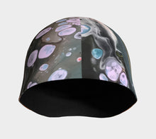 Load image into Gallery viewer, Geode Beanie, Skull Cap, Geological, Bohemian, Paint Pour, Acrylic and Oil Painting Sublimation Printed on Hat, Winter Hat, Art by Melodia
