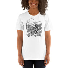 Load image into Gallery viewer, Desert Wanderlust Short-Sleeve Unisex T-Shirt, Art Sublimation Gift, Travel, Nature Lover Tee, Cactus, Plant Lover, Gift, Soft Tee
