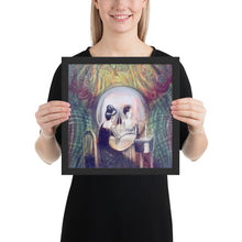 Load image into Gallery viewer, Gemini Print, Framed Poster, Zodiac Inspired, Original Art by Melodia, Astrology, Twins, Skull, Boho, Dual Image, Wall Art, Optical Illusion
