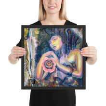 Load image into Gallery viewer, Virgo Oil Painting Print, Framed Poster, Original Art by Melodia, Zodiac, Astrology Inspired Art, Decor, Boho, Modern, Contemporary,Eclectic
